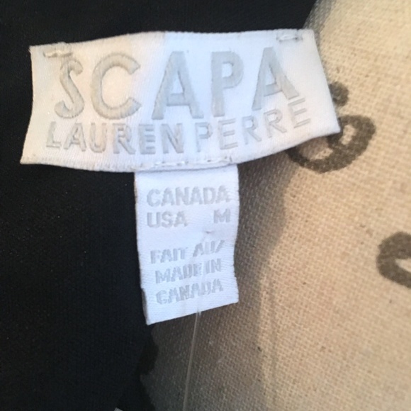 NEW w/ tags Scapa Lauren Perre Black Shimmer White Pearl with Pockets Dress - Picture 6 of 8